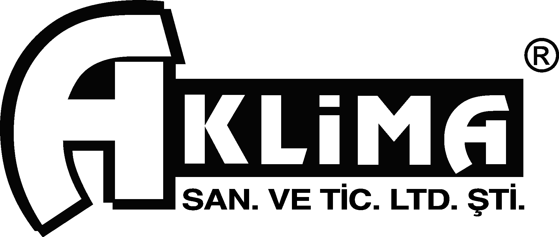A Klima San. Ve Tic. Ltd. ┼Юti. Black Logo Vector Logo